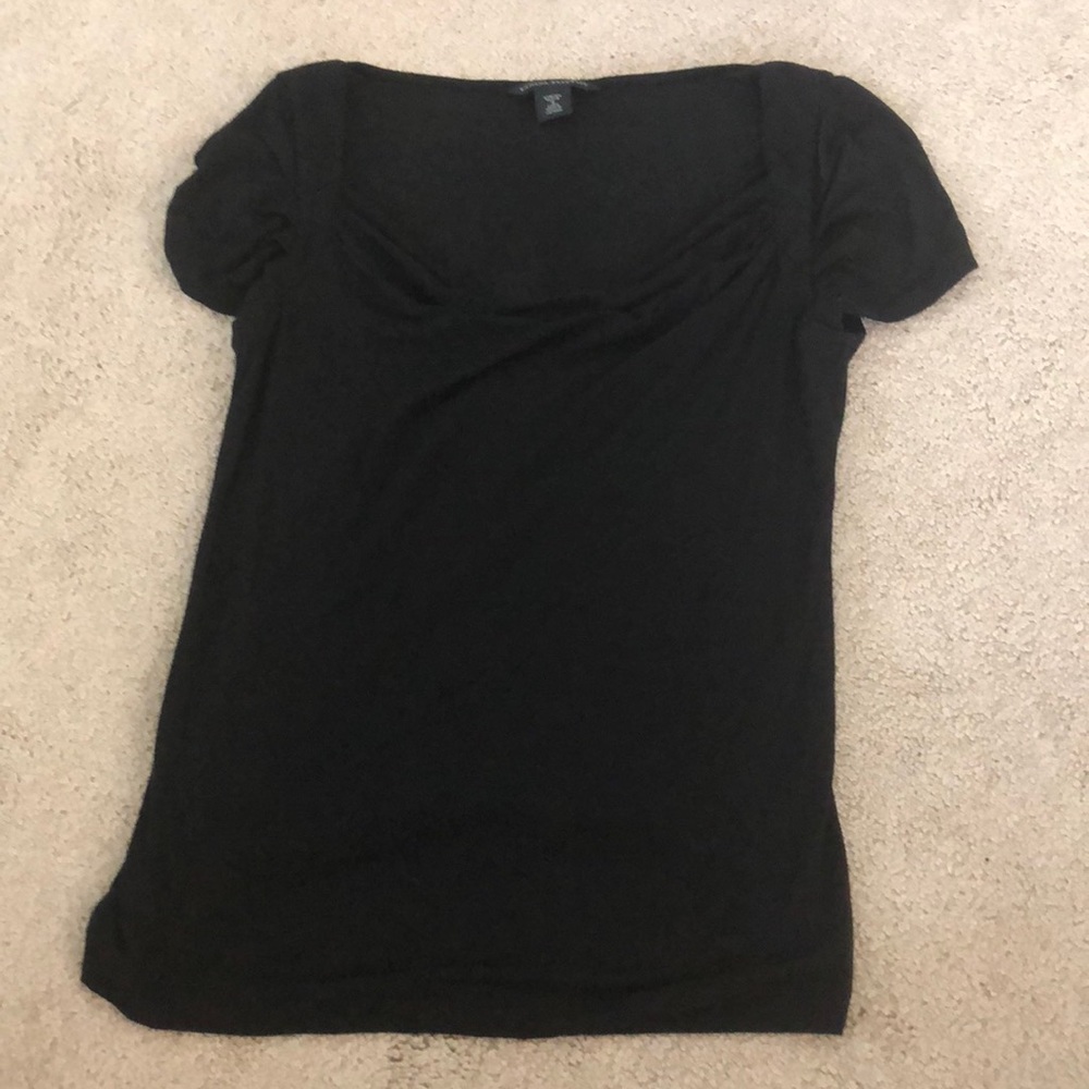 Black Cowl Neck Top